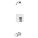 Pfirst Modern Tub/Shower Combo - Brushed Nickel